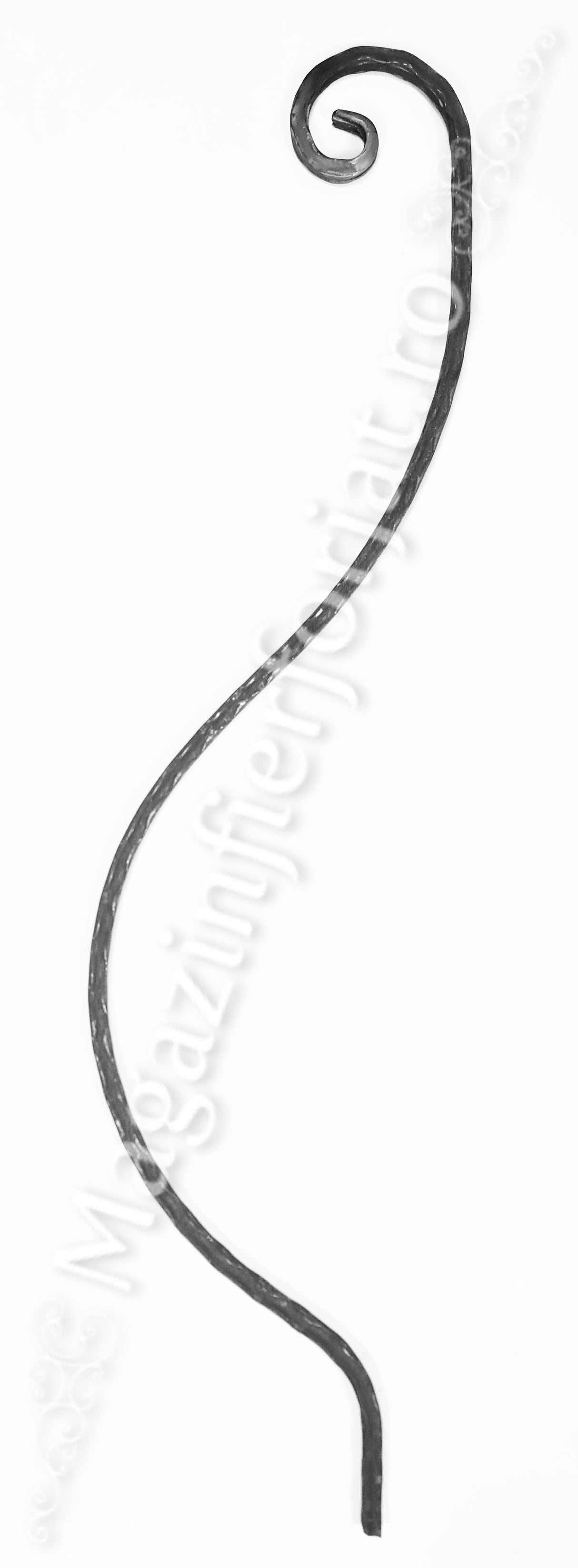 UNV60.3.4 Balustru balcon cu capatul forjat in forma de C de H.900mm din 12x12mm amprentat
