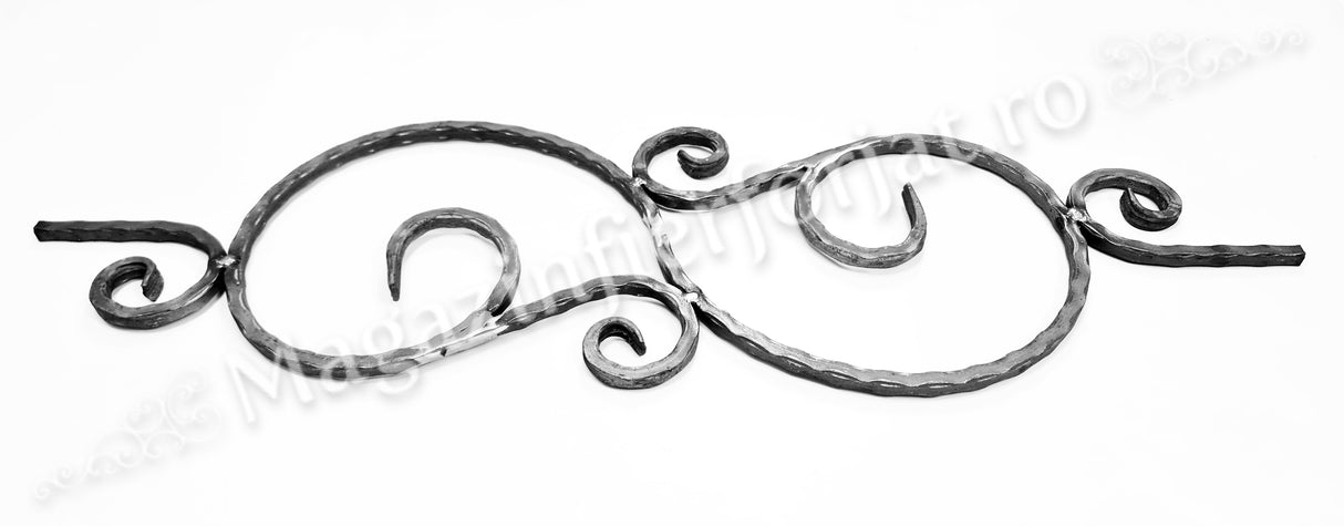 UNV70.37.2 Balustru in forma de "S" cu 4 C-uri cu H.900mm x L.260mm din 12x12mm amprentat