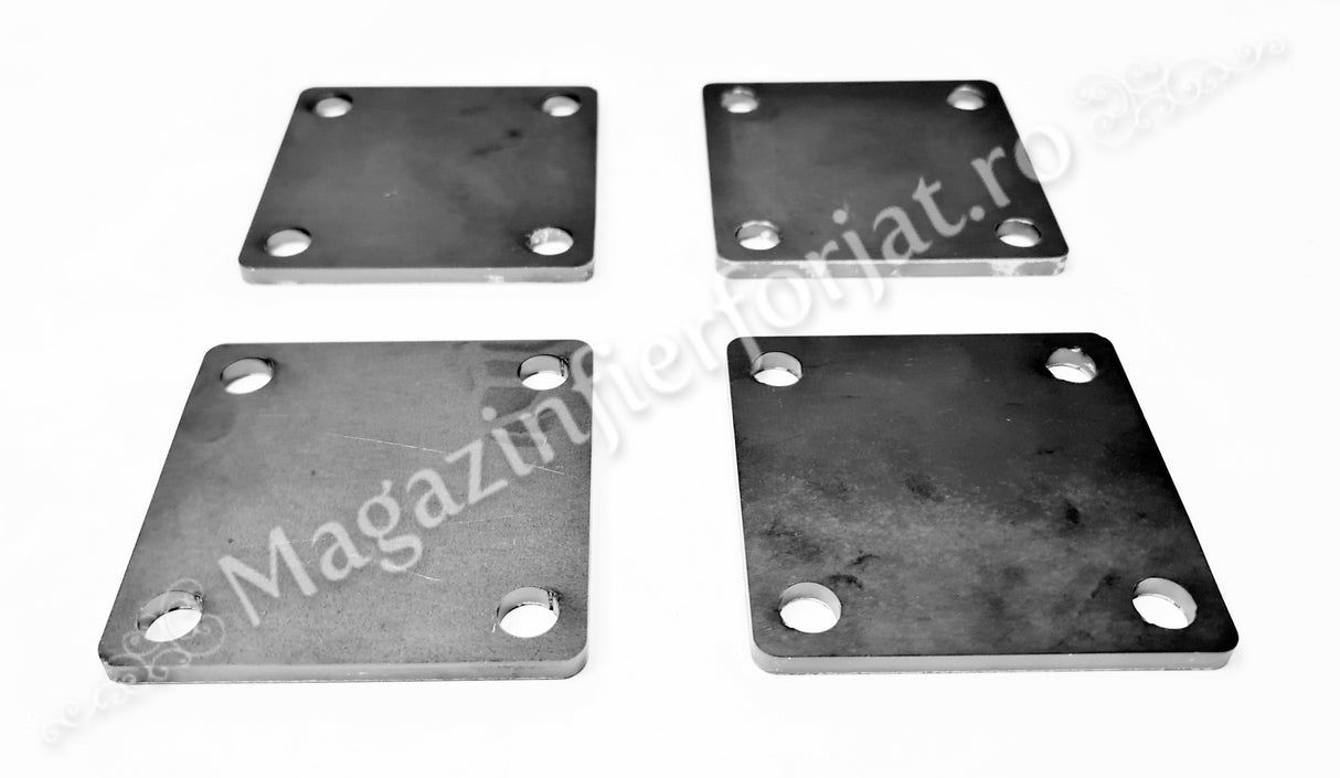 UNV94.15 Placa montaj cu grosimea de 6mm in 5 marimi: 80mm / 100mm / 120mm / 150mm / 200mm cu 4 gauri D.10,5mm / D.12,5mm / D14,5mm