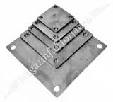 UNV94.15 Placa montaj cu grosimea de 6mm in 5 marimi: 80mm / 100mm / 120mm / 150mm / 200mm cu 4 gauri D.10,5mm / D.12,5mm / D14,5mm