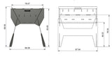 UNV94.16 GRATAR MARE de gradina cu montaj prin imbinare, din tabla de 3mm sau 4mm cu H.985mm, BI-FUNCTIONAL
