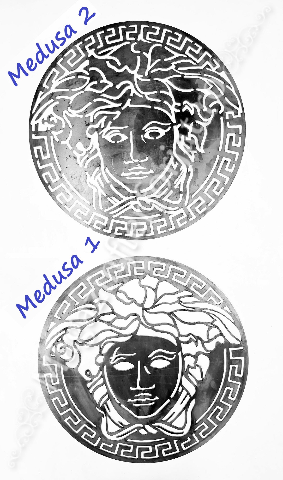 UNV94.26 Medalion decorativ din tabla debitata laser, model „CAP VERSACE MEDUSA-1” D.495mm cu grosimea de 3mm