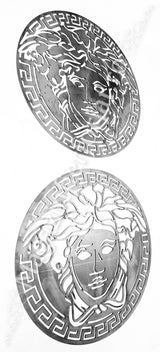 UNV94.26 Medalion decorativ din tabla debitata laser, model „CAP VERSACE MEDUSA-1” D.495mm cu grosimea de 3mm