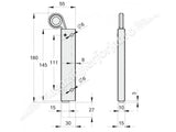 Zavor FAC de poarta batanta cu inchidere ascunsa H.180mm