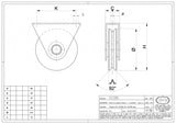 Rola cu suport exterior pentru profil "V" D.80mm IBFM Italia 300KG greutatea maxima a portii