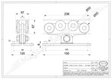 KIT poarta culisanta AUTOPORTANTA 2160/8 IBFM ITALIA, 300KG greutatea maxima a portii si o deschidere de maxim 4ML