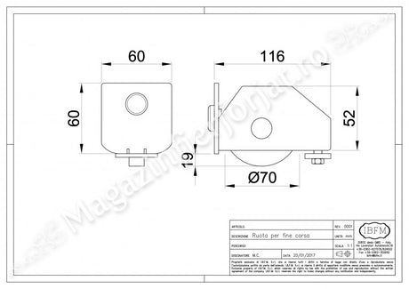 KIT poarta culisanta AUTOPORTANTA 2170/8 IBFM ITALIA, 600KG greutatea maxima a portii si o deschidere de maxim 8ML