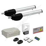 KIT automatizare poarta batanta Roger Technology Kit BE20/210, 400Kg, 2.5ML/canat, 24Vdc, tehnologie motor fara perii pentru trafic intens (societati)