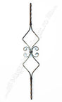 UNV70.14 Balustru din fier forjat model "CLEPSIDRA" H.900mm L.160mm