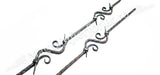 UNV70.27 Balustru din fier forjat cu doua "Z"-uri din 12x12mm amprentat H.900mm L.100mm